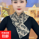 圍巾德絨帶兜護頸圍脖套防寒百搭脖套防風(fēng)保暖絲巾可放暖寶寶圍巾 德絨帶兜護頸圍脖-卡其字母-1個(gè)