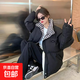 羽絨棉服女2025冬季新款韓版森系百搭立領(lǐng)ins學(xué)生短款面包服外套 黑色 M