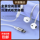 Type-C數字全兼容芯片有線(xiàn)耳機適用華為榮耀小米/OPPO/vivo/蘋(píng)果15/16游戲直播K歌Type-c有線(xiàn)耳機 【基礎款】月光白 高清HIF