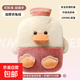 ?加厚防爆?熱水袋 注水式暖手寶 可愛(ài)暖被窩毛絨可拆洗暖水袋 粉色小鴨1000ML