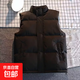 清倉撿漏羽絨棉馬甲男女款秋冬季學(xué)生寬松加厚保暖坎肩棉衣外套 黑色 XL 建議100-120斤