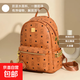 復古流行女士雙肩包卡通可愛(ài)小熊大學(xué)生書(shū)包2025新款印花背包151 黃色帶掛件