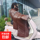【防水小羊皮】電動(dòng)車(chē)擋風(fēng)被冬季加絨加厚三合一冬季款連體擋雨罩 小羊皮咖色圍脖護肩側翼款