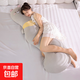 A類(lèi)純棉長(cháng)條抱枕女生睡覺(jué)專(zhuān)用靠枕床頭靠背孕婦側睡夾腿長(cháng)條抱枕 【A類(lèi)嬰兒棉-獨立內膽】灰色小熊款 【大號】150cm