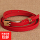 百搭女士糖果色細腰帶甜美簡(jiǎn)約休閑針扣皮帶時(shí)尚青少年褲帶 紅色