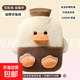 ?加厚防爆?熱水袋 注水式暖手寶 可愛(ài)暖被窩毛絨可拆洗暖水袋 卡其小鴨1000ML