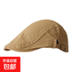 四季款純棉前進(jìn)帽純色復古英倫風(fēng)報童帽女士簡(jiǎn)約百搭文藝貝雷帽男 卡其色 M （55-59cm）