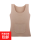女士無(wú)袖T恤德絨無(wú)痕保暖背女加口袋雙兜打底吊帶發(fā)熱上衣 卡其【前后帶兜】 2XL 【130-150斤】