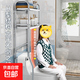 浴室置物架衛生間落地壁掛廁所洗澡洗手間臉盆架洗衣機馬桶收納架 【寬49高154】不銹鋼馬桶架三層