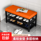 換鞋凳門(mén)口家用入戶(hù)玄關(guān)穿鞋凳簡(jiǎn)約鞋架坐凳一體進(jìn)門(mén)鐵藝收納凳 橘色100cm【科技布】加粗加厚