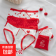 日系本命年紅色女士?jì)妊澕兠夼醒迿n抗菌少女紅底褲批發(fā) 隨機一條裝 L 【適合95-115斤】