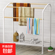 落地式毛巾架晾曬架飄窗小型嬰兒置物架室內晾衣架陽(yáng)臺衣架置物架 D271大號白【寬75cm*高73cm】