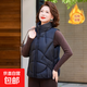 媽媽裝秋冬新款羽絨棉馬甲中年女士短款外穿馬夾冬季時(shí)尚洋氣背心 黑色 3XL 115-130斤