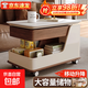 茶幾小戶(hù)型客廳多功能可移動(dòng)升降邊幾巖板小推車(chē)京東快遞更快更好 【白+胡桃】移動(dòng)升降巖板面