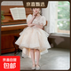 女童高端禮服女孩花童生日公主裙輕奢小眾鋼琴表演裙子兒童演出服 2766香檳色 150