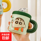 蠟筆小新可愛(ài)陶瓷馬克杯 伴手禮禮物高顏值新款 粗手柄綠色小新（無(wú)蓋無(wú)彩盒）