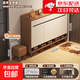 室內實(shí)木鞋柜新款2025爆款家用門(mén)口玄關(guān)柜一體入戶(hù)儲物柜收納鞋架 雪松木+白140*32*100