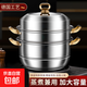 316蒸鍋不銹鋼食品級特厚家用304湯鍋加厚三層電磁爐通用 316cm 正品特厚食品級 32.01cm 金柄三層【適合5-7人】