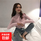 秋季半高領(lǐng)打底衫女內搭新款體恤長(cháng)袖t恤打底百搭顯瘦上衣YXQ8003 粉紅色 L 參考100-115斤