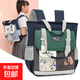 可愛(ài)卡通男女小學(xué)生1-5年級輕便補課雙肩包大容量手提補習袋書(shū)包 綠