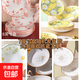 高溫釉下彩陶瓷菜盤(pán)家用向陽(yáng)花高顏值洋氣簡(jiǎn)約菜盤(pán) 陶瓷盤(pán)（7/8英寸隨機）-隨機色-1個(gè)裝 1件套