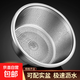 304食品級不銹鋼瀝水籃洗水果菜盆家用漏盆加厚洗米淘米神器 20cm加深加厚【304漏盆】 1個(gè)