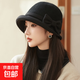 赫本風(fēng)蝴蝶結羊毛漁夫帽子女士高檔時(shí)尚秋冬季輕奢保暖禮帽盆帽子 赫本風(fēng)蝴蝶結羊毛漁夫帽【黑色】