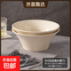 奶油螺紋陶瓷家用面碗斗笠碗高級感拉面碗麻辣燙螺螄粉碗大號湯碗 8英寸喇叭面碗-2個(gè)