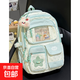 初中2025新款書(shū)包學(xué)院風(fēng)可愛(ài)少女高顏值ins小眾高中生痛包雙肩包 淺綠色【腮紅小兔】