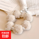 手機掛繩便攜手腕帶底部手提可愛(ài)個(gè)性防丟水晶串珠手鏈包包掛墜手機殼掛飾手機鏈百搭輕奢水鉆秋冬 杏毛球手鏈+透明卡片