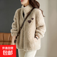 外套女潮ins冬季加絨加厚雙面絨立領(lǐng)保暖衛衣女開(kāi)衫拉鏈抓絨衣女 卡其色 S 【建議80-95斤