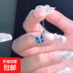 其他品牌漸變色蝴蝶流蘇項鏈女夏日精致感鎖骨鏈甜酷辣妹頸鏈 M576【漸變藍蝴蝶項鏈】