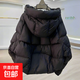 新款秋冬時(shí)尚簡(jiǎn)約短款棉服女裝時(shí)尚洋氣寬松加厚保暖外套潮 黑色 M （105-125斤）
