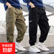 秋季新款男童褲子秋冬裝寬松兒童工裝褲潮帥氣時(shí)髦大童休閑褲 DD-B14【棕色】常規款 170