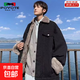 新款牛仔夾克棉服韓版潮流修身羊羔絨毛領(lǐng)外套帥氣青年加厚冬裝 866黑色加絨 【工廠(chǎng)倒閉清倉】 3XL