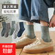 秋冬襪子男復古加厚雙針襪并線(xiàn)款中筒襪保暖加厚地板襪男士加絨襪 3雙【顏色搭配】