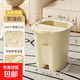 家用泡腳桶過(guò)小腿按摩養生足浴桶宿舍洗腳神器加厚保溫秋冬足浴盆 奶白色-加高款帶蓋【帶香腸嘴】