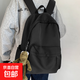 書(shū)包男初中生高中生韓版原宿ulzzang背包2025新款電腦雙肩包女ins 黑色（帶掛件）