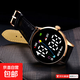【數字顯示】新款圓屏防水手表女學(xué)生高顏值氣質(zhì)簡(jiǎn)約時(shí)尚手環(huán)高端LED夜光數字式電子手表男Y23 【LED夜光+時(shí)間顯示+升級款】黑皮