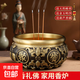 純黃銅聚寶盆香爐家用室內熏香爐上香插供奉觀(guān)音供佛敬神燒香線(xiàn)香 11.5cm聚寶香爐（仿古）送佛香金沙