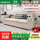 現代簡(jiǎn)約沙發(fā)床兩用可折疊客房單雙人可拆洗兩用客廳 【米色棉麻】+儲物箱 外徑1.2米內徑1.0米-海綿款+儲物