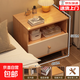床頭柜臥室置物架小型收納柜現代簡(jiǎn)約家用小戶(hù)型儲物柜簡(jiǎn)易柜子 【尺寸加寬單抽】田園橡木色48*35*50cm
