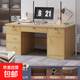 【京配物流】實(shí)木電腦桌臥室家用書(shū)桌學(xué)生寫(xiě)字桌辦公室簡(jiǎn)約辦公桌 實(shí)木生態(tài)板-田園五抽120*60*73