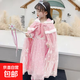 女童冰雪奇緣斗篷披風(fēng)外搭坎肩愛(ài)莎公主秋冬兒童系帶保暖春秋鋼琴 斗篷粉【粉皇冠魔法棒】 100 (S)適合100cm-110cm