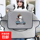 電動(dòng)車(chē)擋風(fēng)被新款防水保暖摩托電瓶車(chē)三輪車(chē)防風(fēng)罩小熊冬季加絨加厚加大新款擋風(fēng)被 半花小狗-灰色