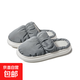 PUXI新款防水女士棉拖鞋2025秋冬季室內居家防滑不臭腳室外拖鞋 淺灰色 42-43 【標準尺碼】