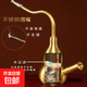 黃銅葫蘆水煙壺兩用型可攜式水煙斗旱煙過(guò)濾煙嘴送爺爺爸爸小禮物 拉絲光面水煙壺1個(gè)