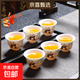 茶杯陶瓷家用功夫茶具喝茶客杯主個(gè)人羊脂玉白瓷小杯子單個(gè)品茗杯 熊貓羊脂玉6只裝