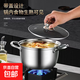 【特價(jià)】不銹鋼湯鍋特厚家用電磁爐鍋泡面鍋食品級燃氣灶專(zhuān)用火鍋 16cm【配蓋】鋼柄單層-加厚 16cm