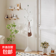 意式輕奢風(fēng)衣帽架落地臥室床邊個(gè)性放衣服收納架子簡(jiǎn)易家用掛衣架 錐形款-白綠色【美觀(guān)性強  承重性強】